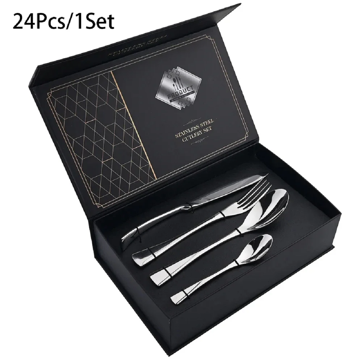 24 Pcs/set Cutlery Stainless Steel Dinnerware Flatware