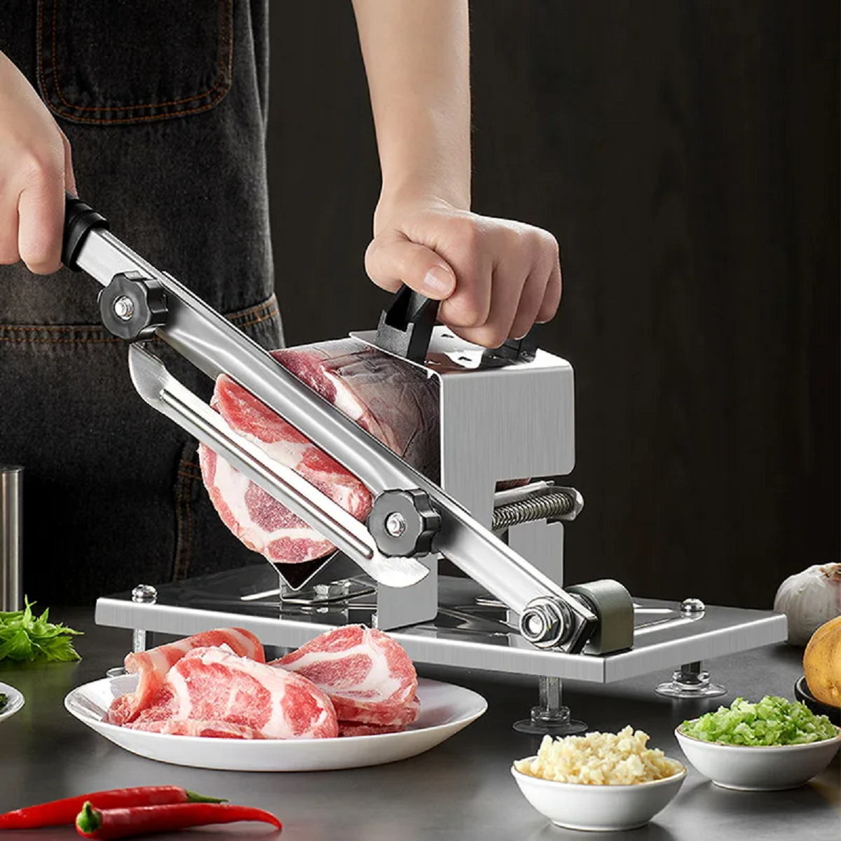 Manual Frozen Meat Slicer