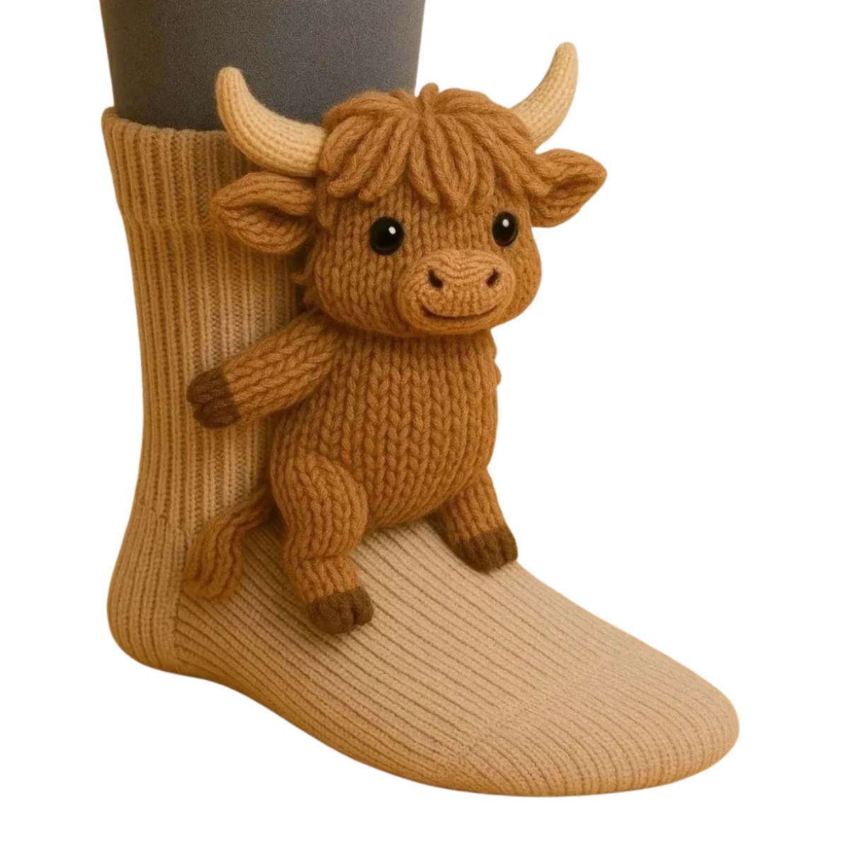 3D Knitted Animal Floor Socks - Cute Warm Winter Slippers