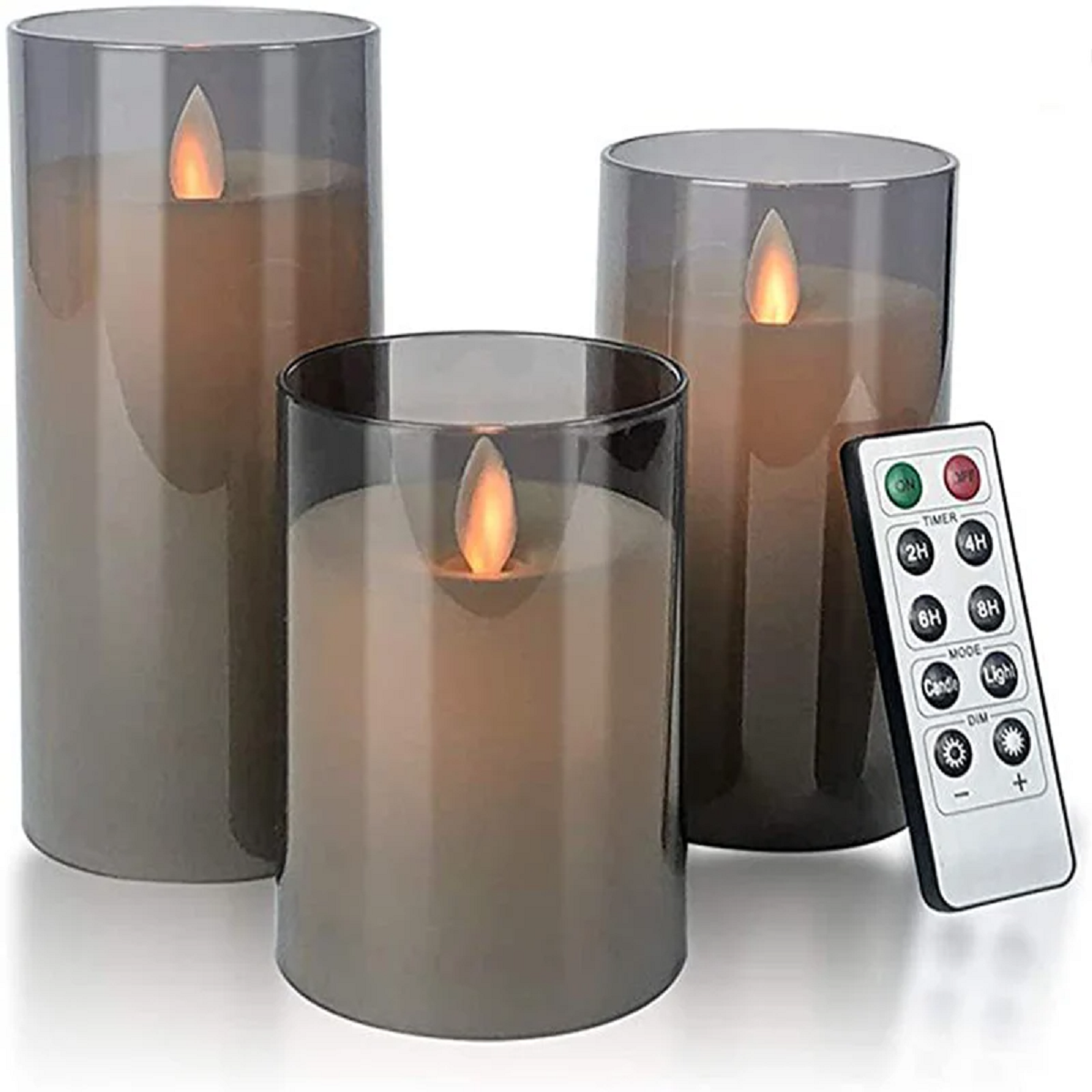 LED Flameless Candles Flickering with Timer and Remote Control