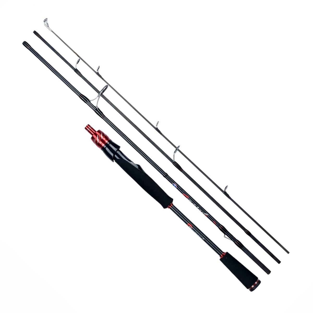 Carbon Fishing Rod for Travellers - Fuji Lure Spinning and Casting Mini Rock and Baitcasting
