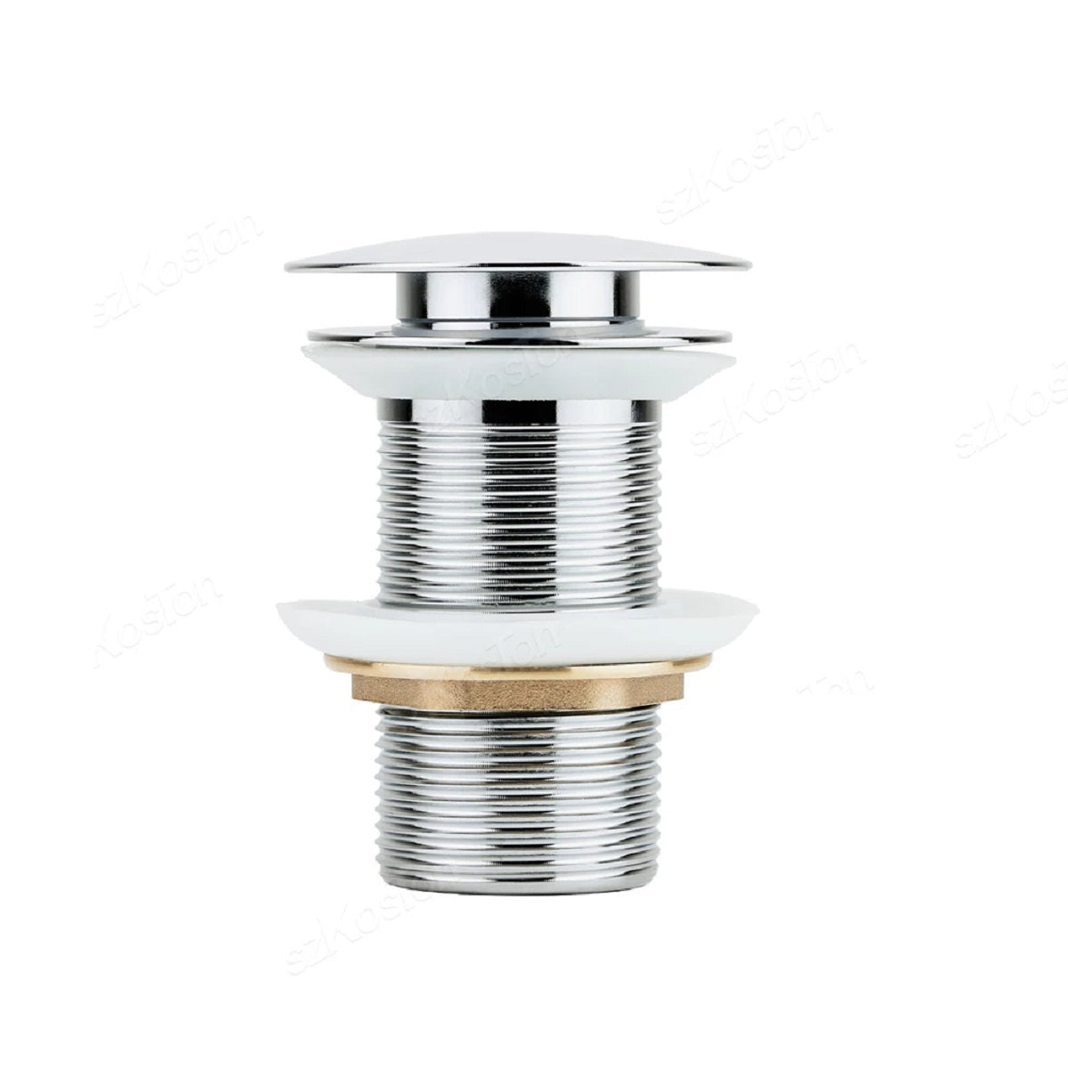 Premium Brass Pop-Up Drain Stopper - Easy Install No Overflow Leak-Proof