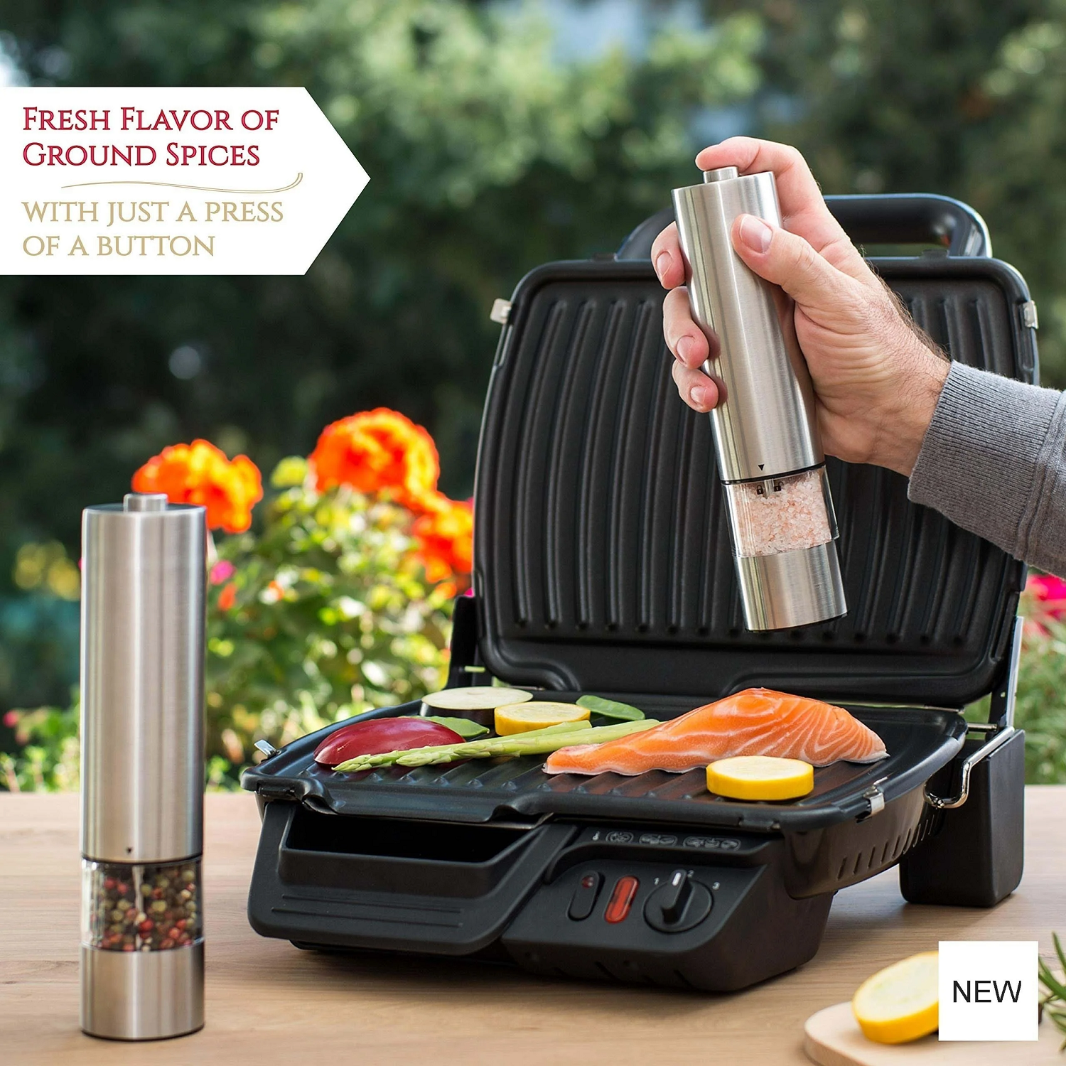 Electric Salt Pepper Grinder Set