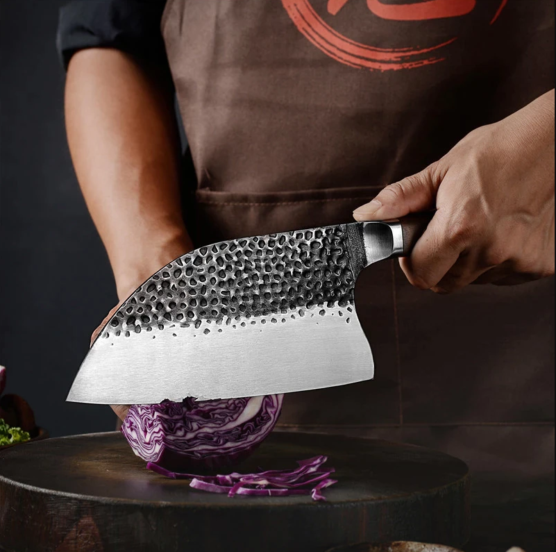 Grandsharp Chef Knife Handmade Forged High-Carbon Clad Steel