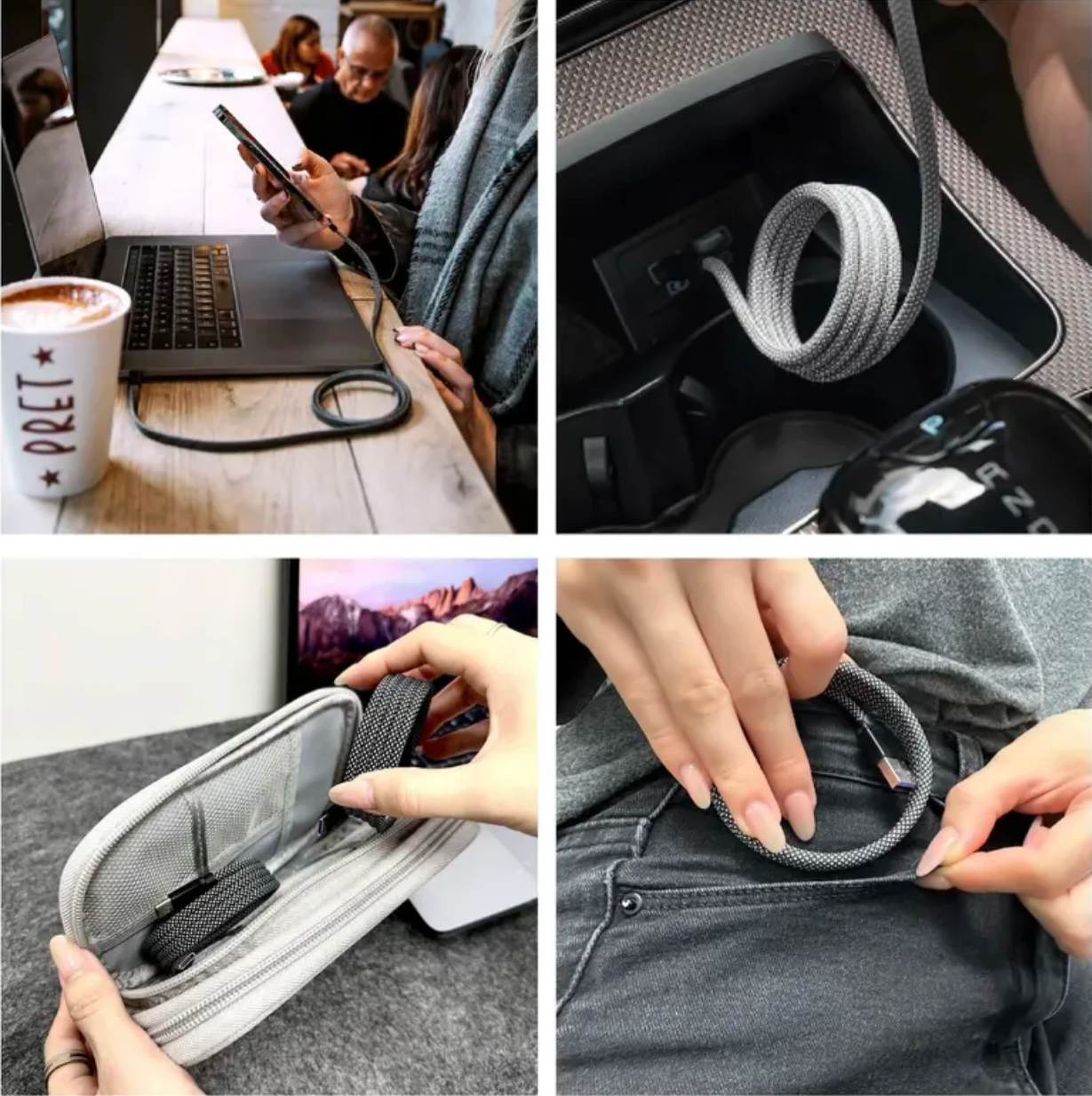 Magnetic USB C to Type Charger Cable