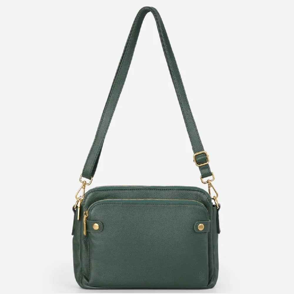 Vintage Three Layer Leather Crossbody Shoulder & Clutch Bag