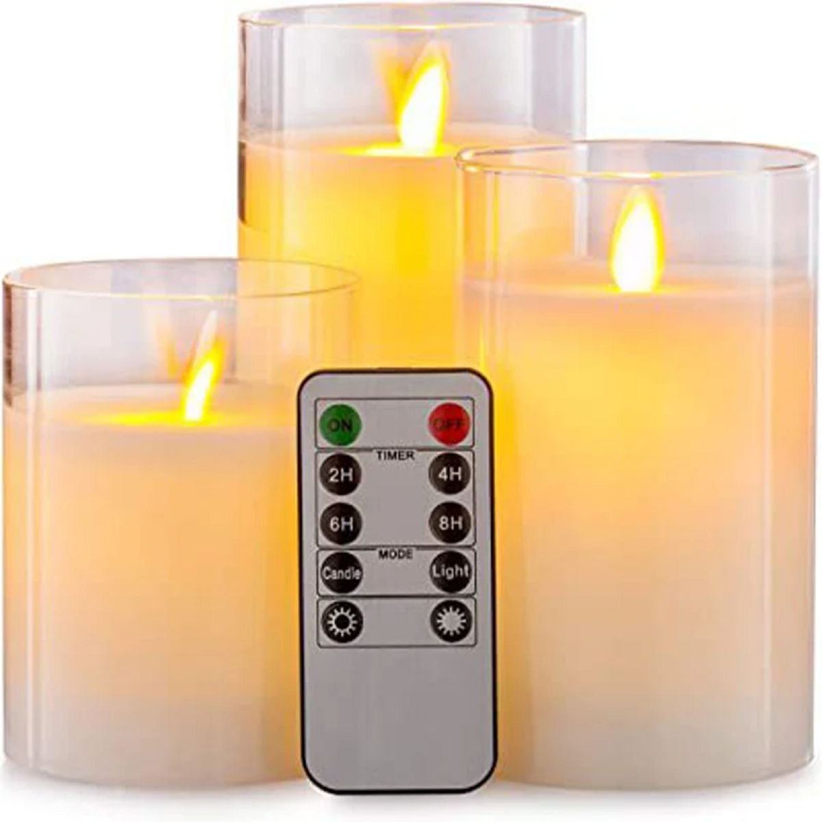 LED Flameless Candles Flickering with Timer and Remote Control