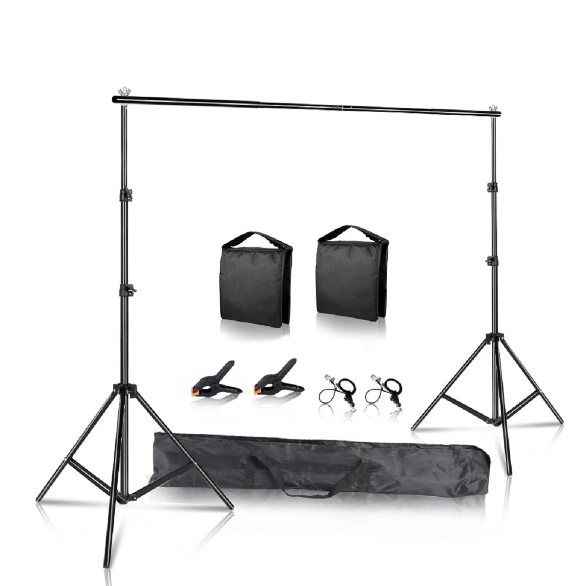 Photography Backdrop Stand Kit - Green Screen Support Frame with Carry Bag