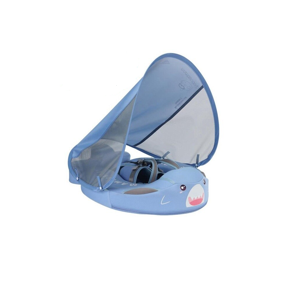 Baby Shark Swim Float with Canopy Solid Pool Infant Trainer