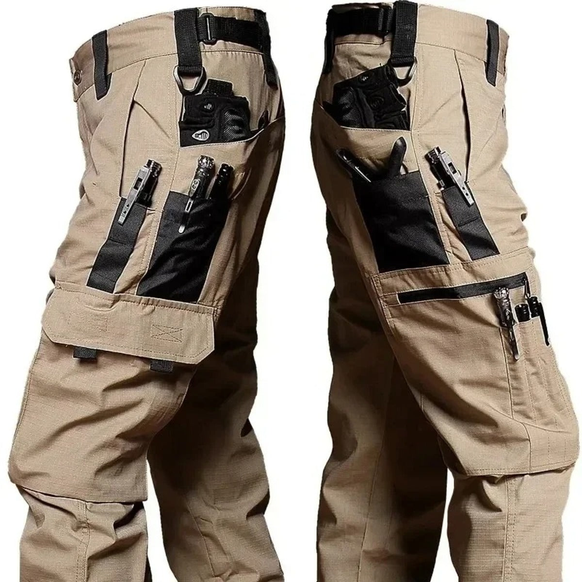 Men's Tactical Cargo Pants - Waterproof Multi-Pocket Outdoor Trousers