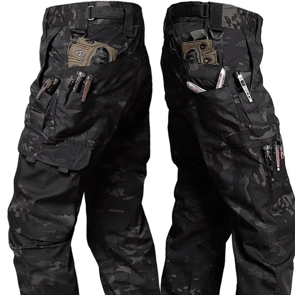 Men's Tactical Cargo Pants - Waterproof Multi-Pocket Outdoor Trousers