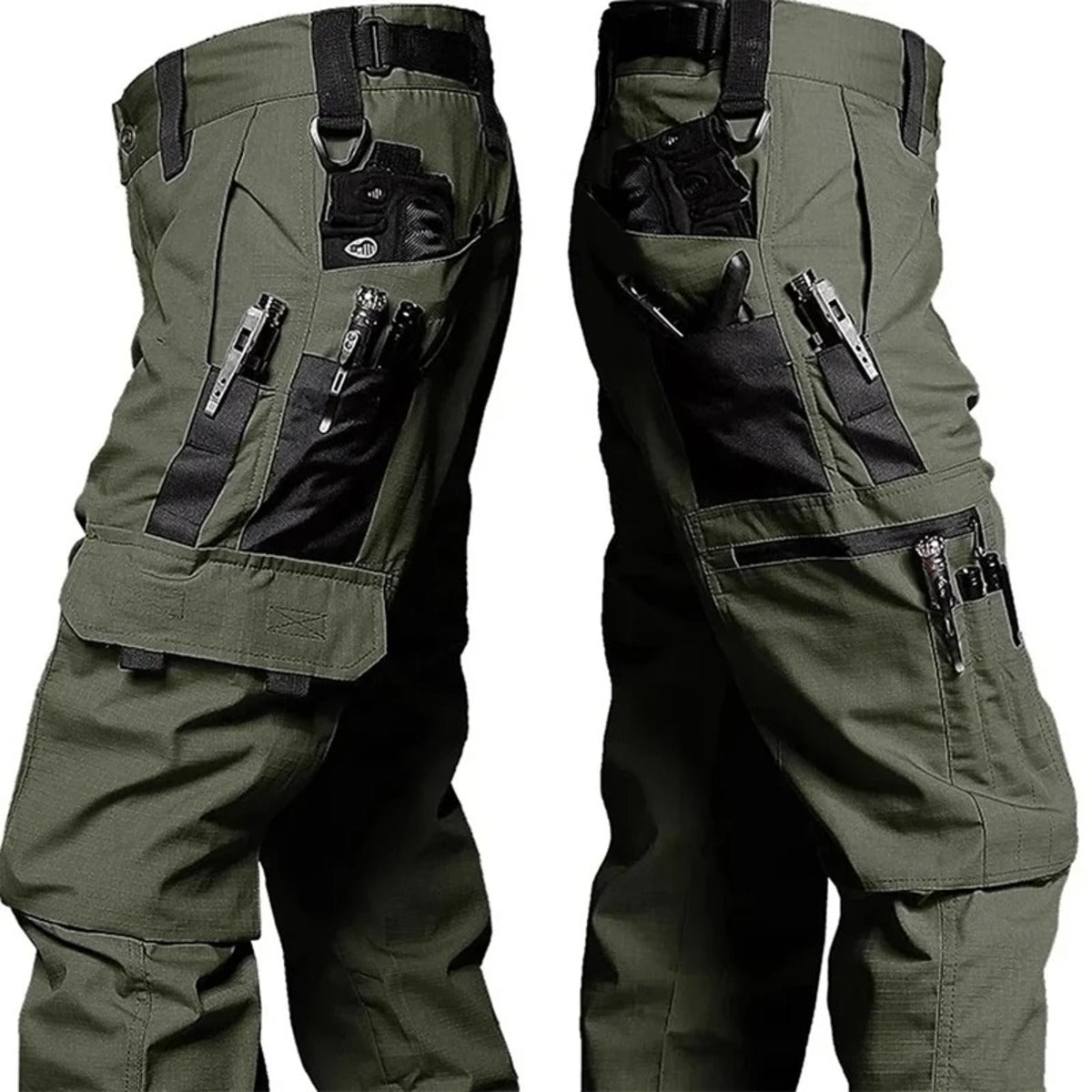 Men's Tactical Cargo Pants - Waterproof Multi-Pocket Outdoor Trousers