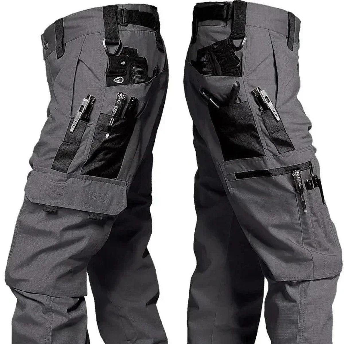 Men's Tactical Cargo Pants - Waterproof Multi-Pocket Outdoor Trousers
