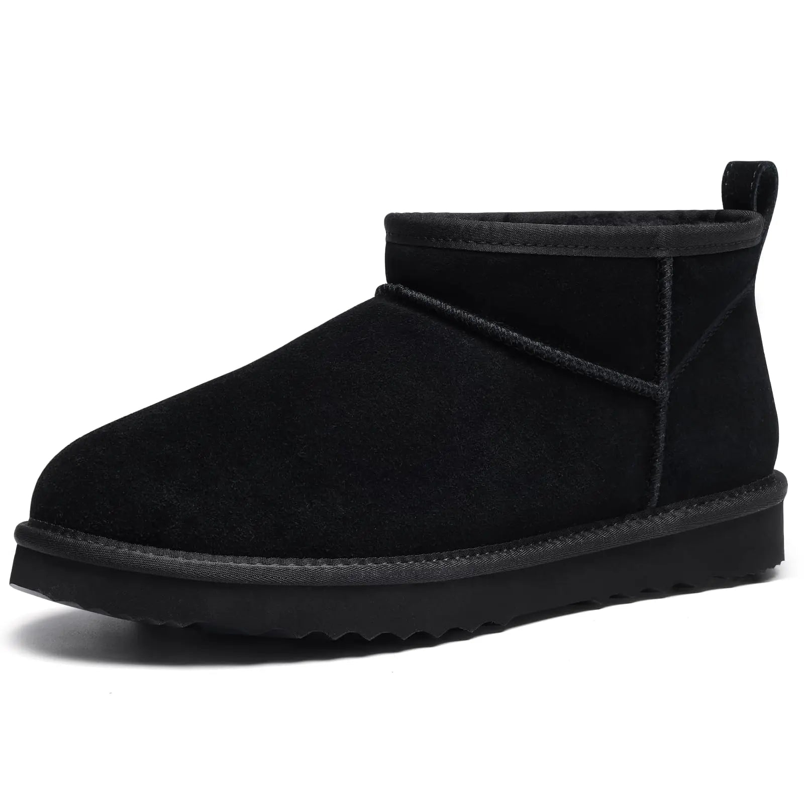 Women's Winter Mini Boots - Fur Lined Suede Non-Slip Ankle Snow