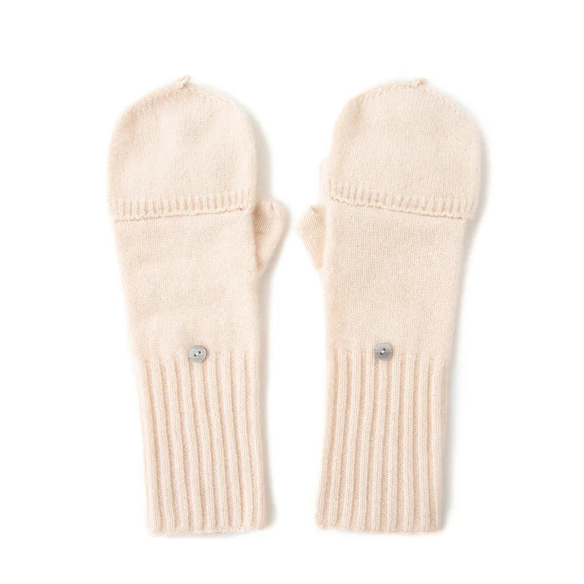 Knitted Flip Mittens - Warm Fingerless Gloves for Men & Women