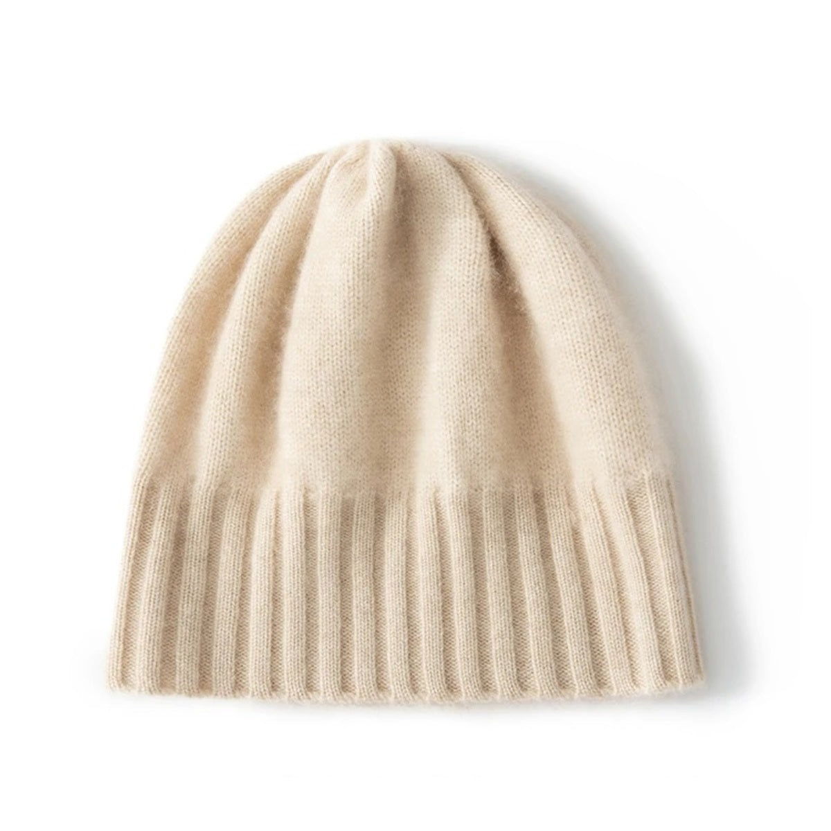 Women's Cashmere Knitted Beanie - Soft Warm Winter Hat