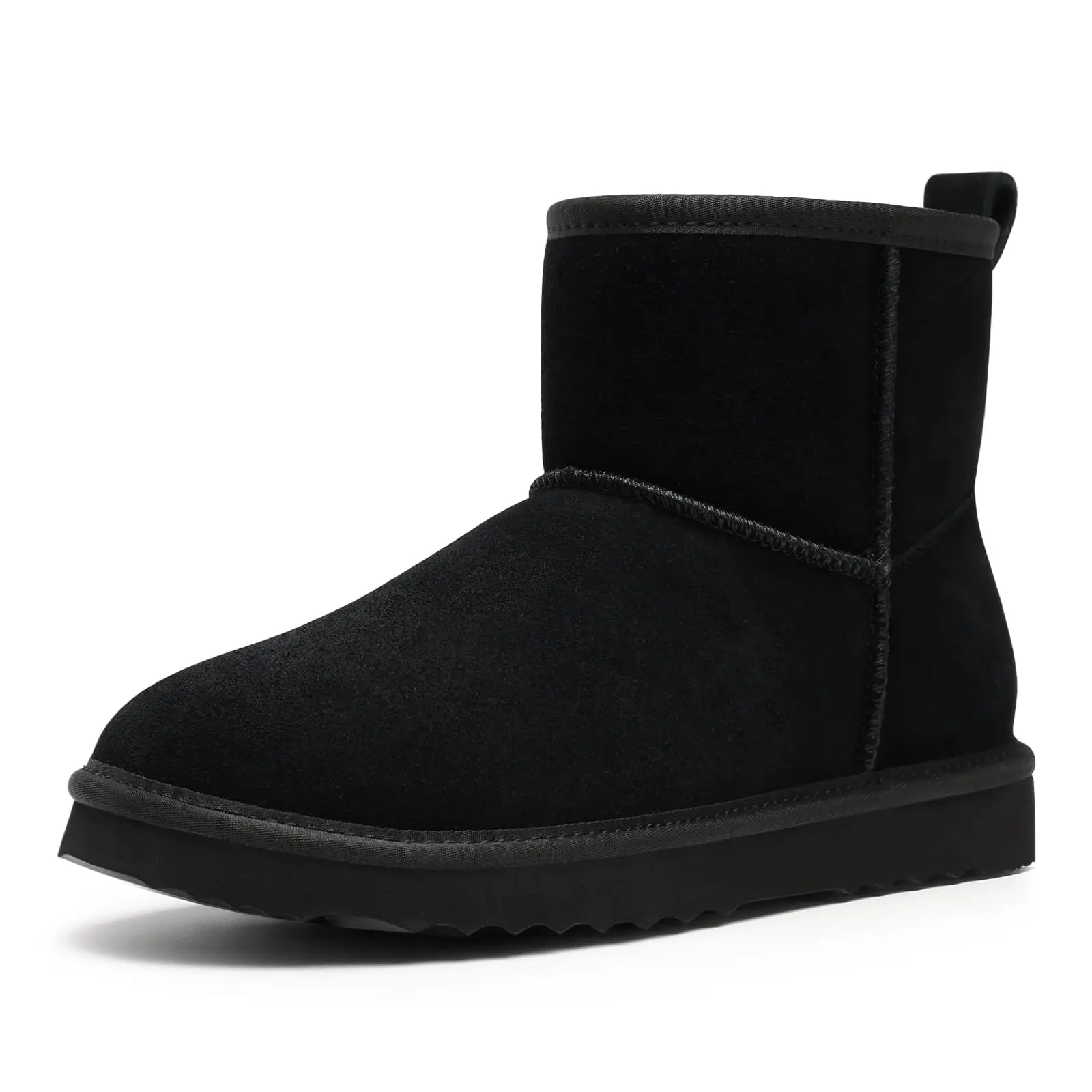 Women's Winter Mini Boots - Fur Lined Suede Non-Slip Ankle Snow