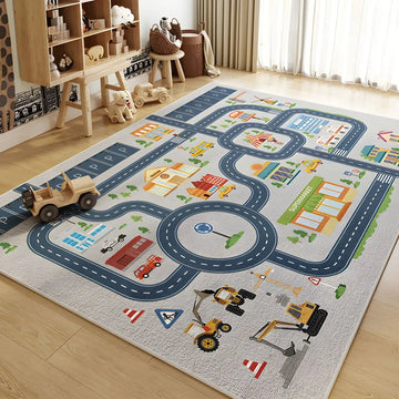 Parking Lot Play Mat - Kids' Reading Crawling Carpet for Area