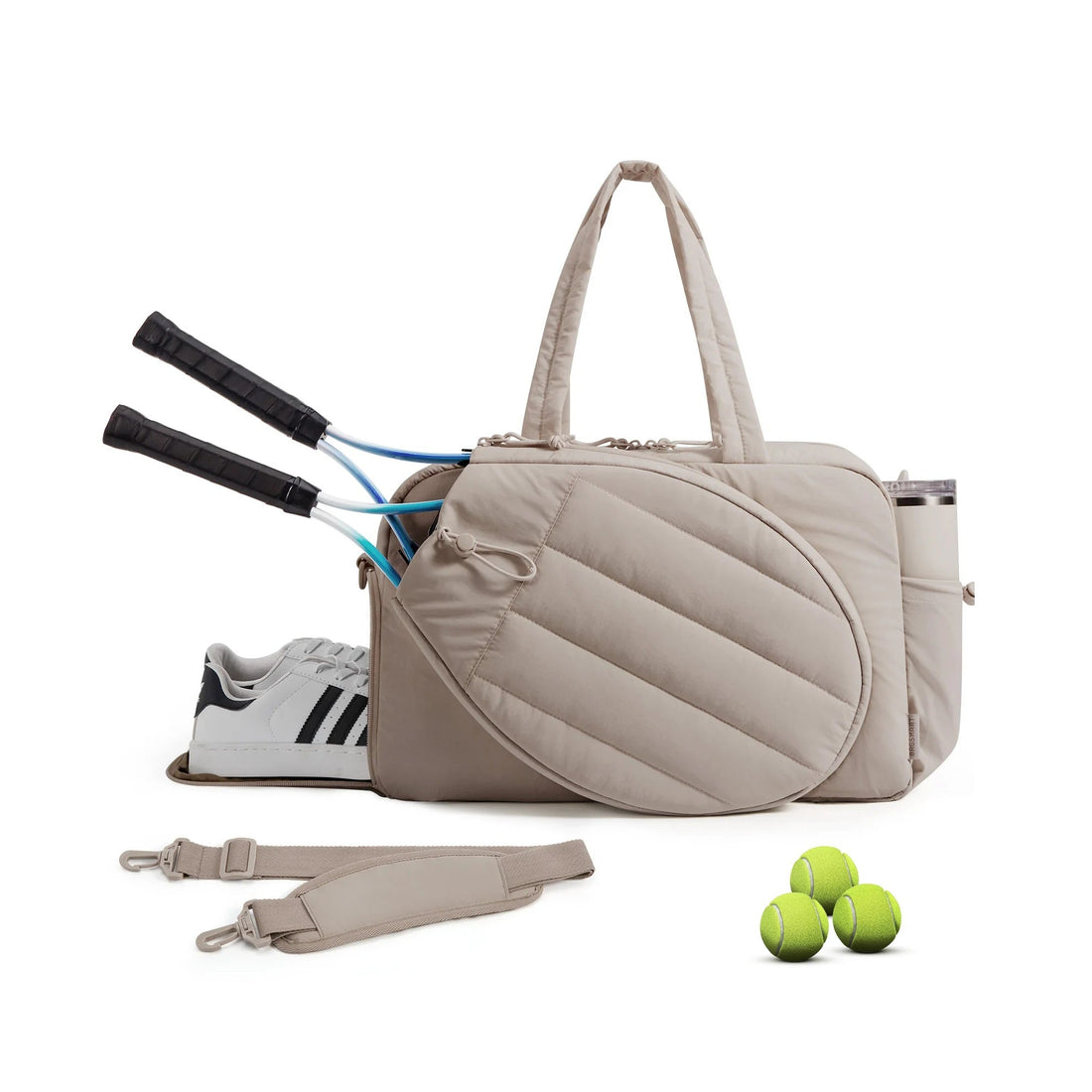 Sports Duffle Bag - Gym and Tennis with Shoe Compartment