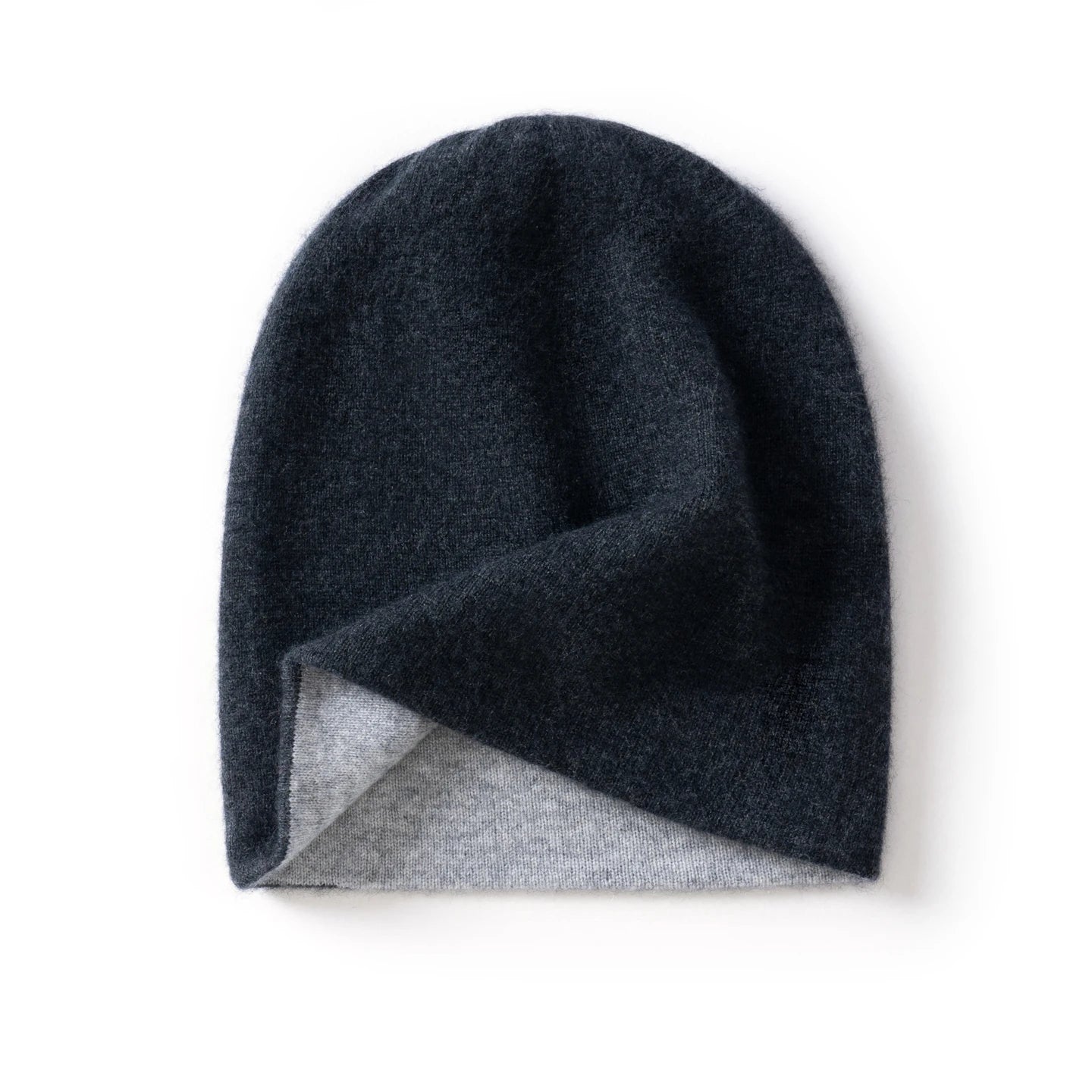 Pure Cashmere Winter Hat - Double-Layer Knit Beanie for Men & Women