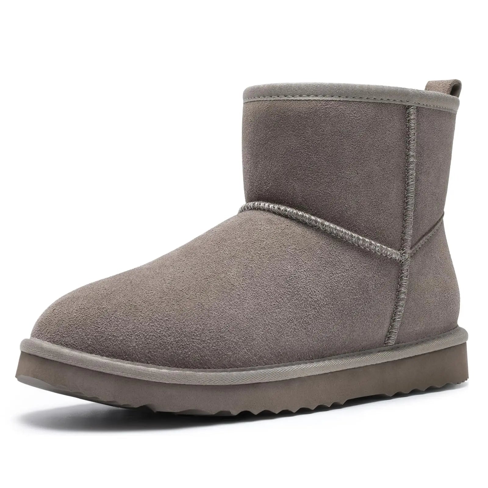 Women's Winter Mini Boots - Fur Lined Suede Non-Slip Ankle Snow