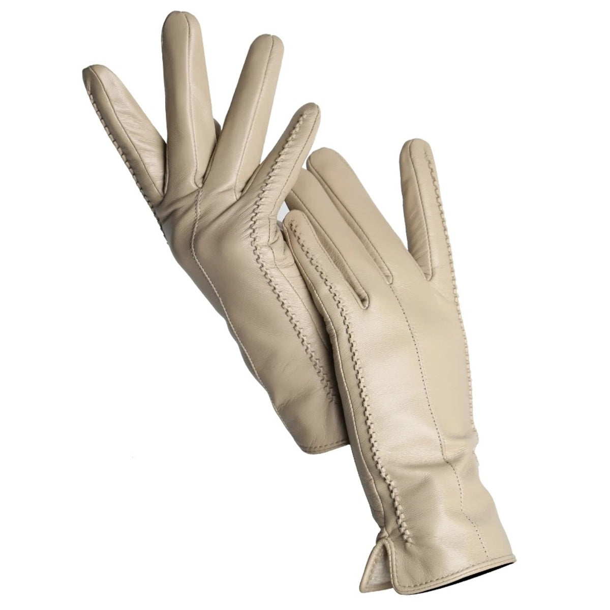 Women's Sheepskin Leather Gloves - Warm Velvet Lined Touchscreen Driving