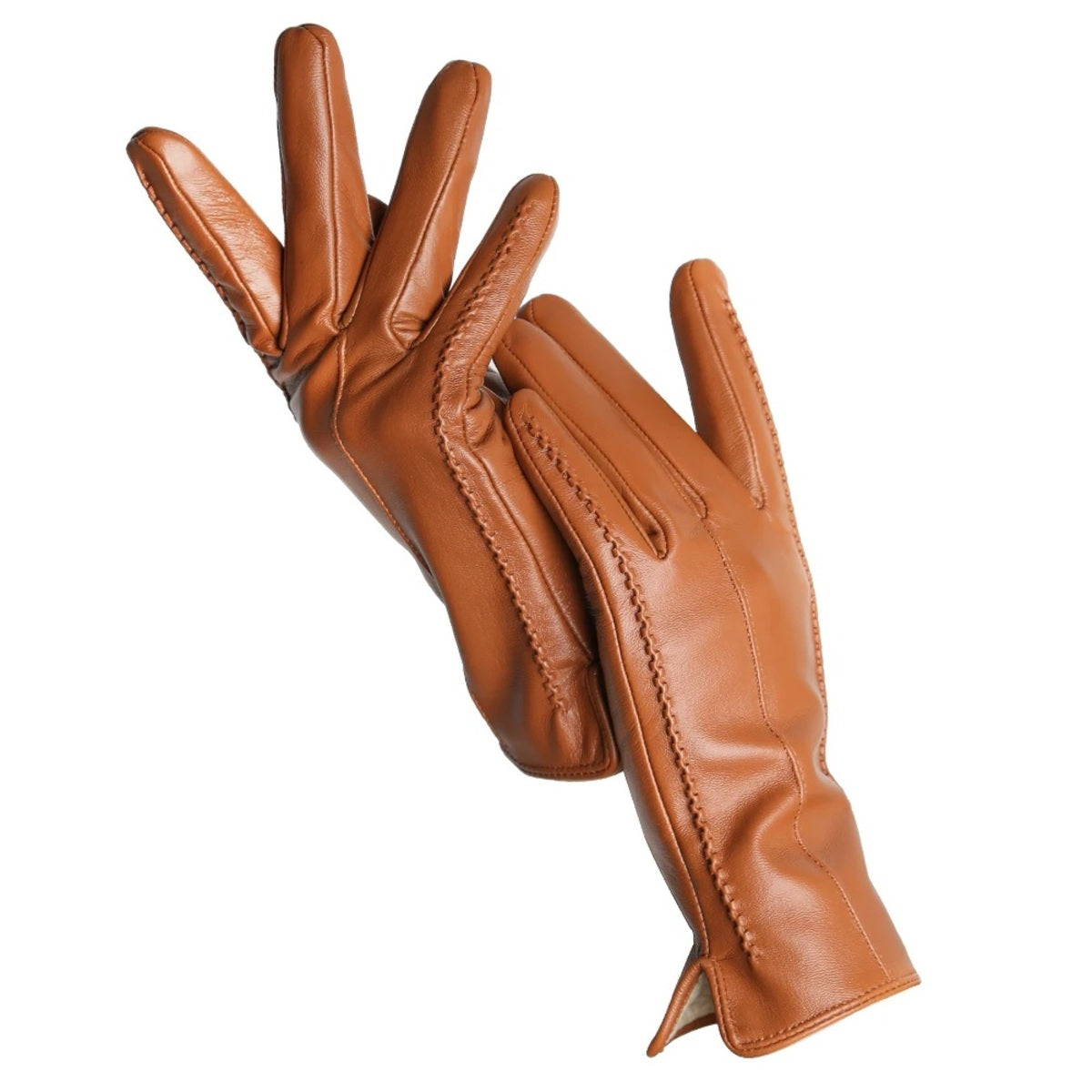 Women's Sheepskin Leather Gloves - Warm Velvet Lined Touchscreen Driving