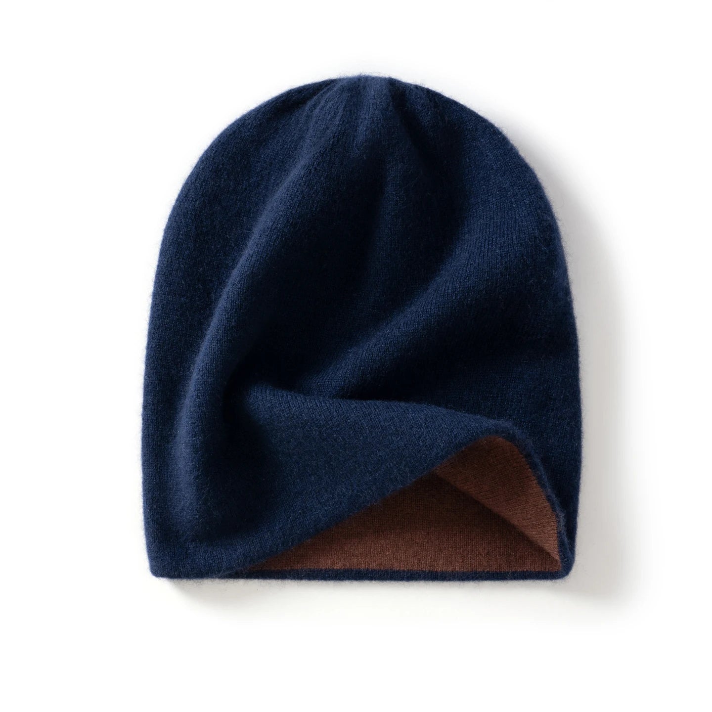 Pure Cashmere Winter Hat - Double-Layer Knit Beanie for Men & Women