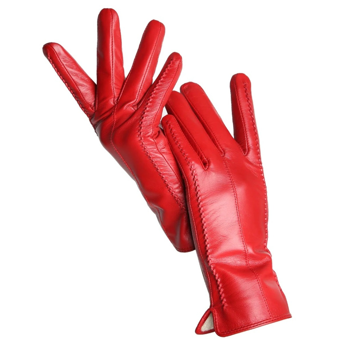 Women's Sheepskin Leather Gloves - Warm Velvet Lined Touchscreen Driving