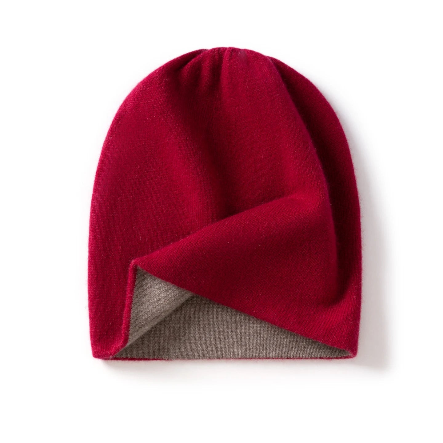 Pure Cashmere Winter Hat - Double-Layer Knit Beanie for Men & Women