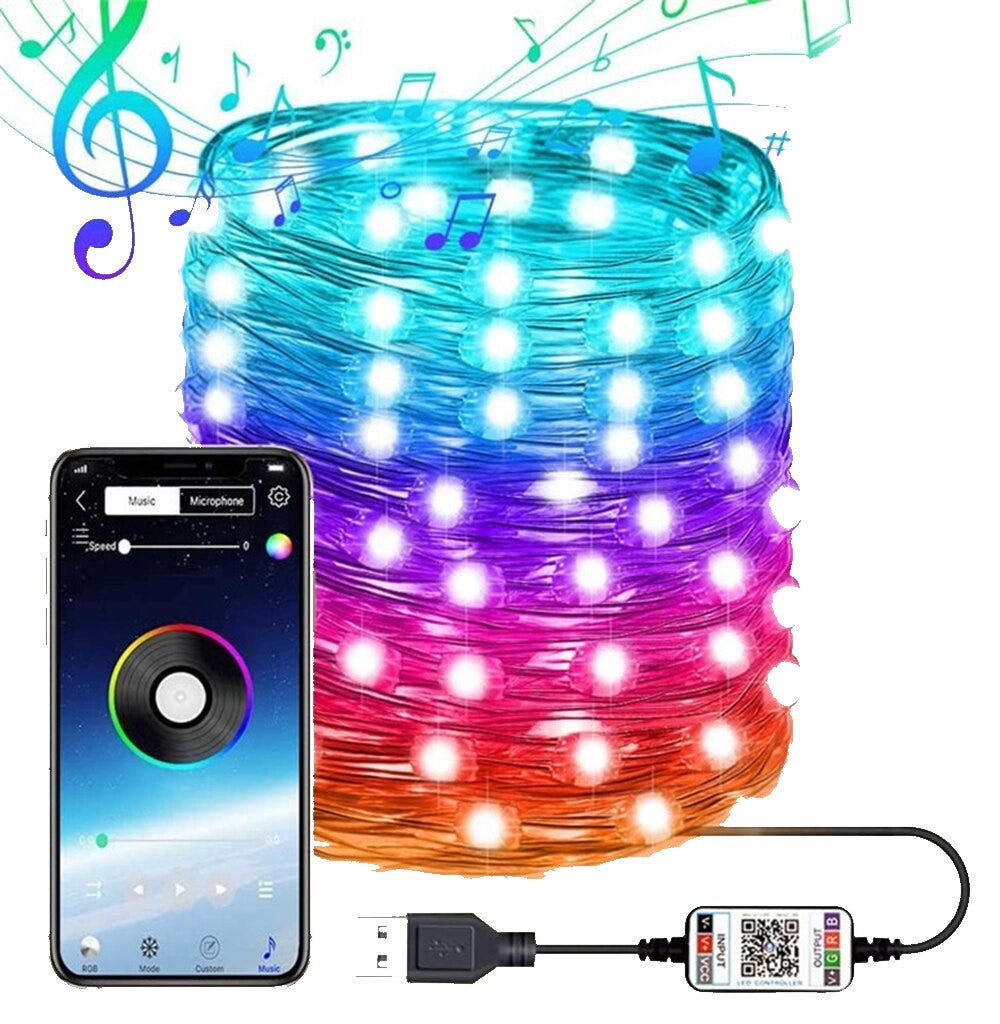 Bluetooth App Control String Lights for Christmas Tree Decoration