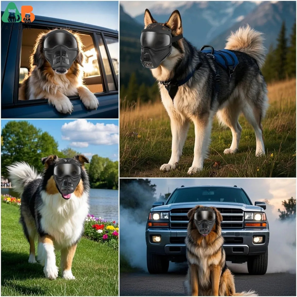 Pro Dog Goggles - Full-Face Tactical Sunglasses for Large Breeds Anti-Uv and Windproof