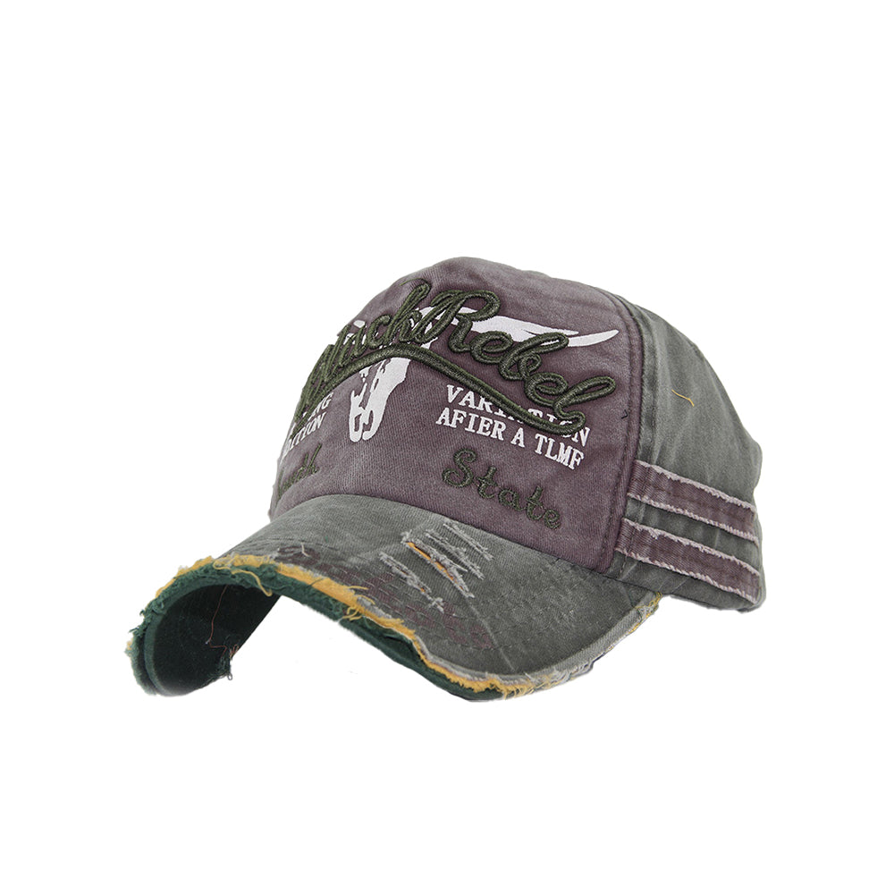 Vintage Embroidery Snapback Sunshade Hip Hop Peaked Cap
