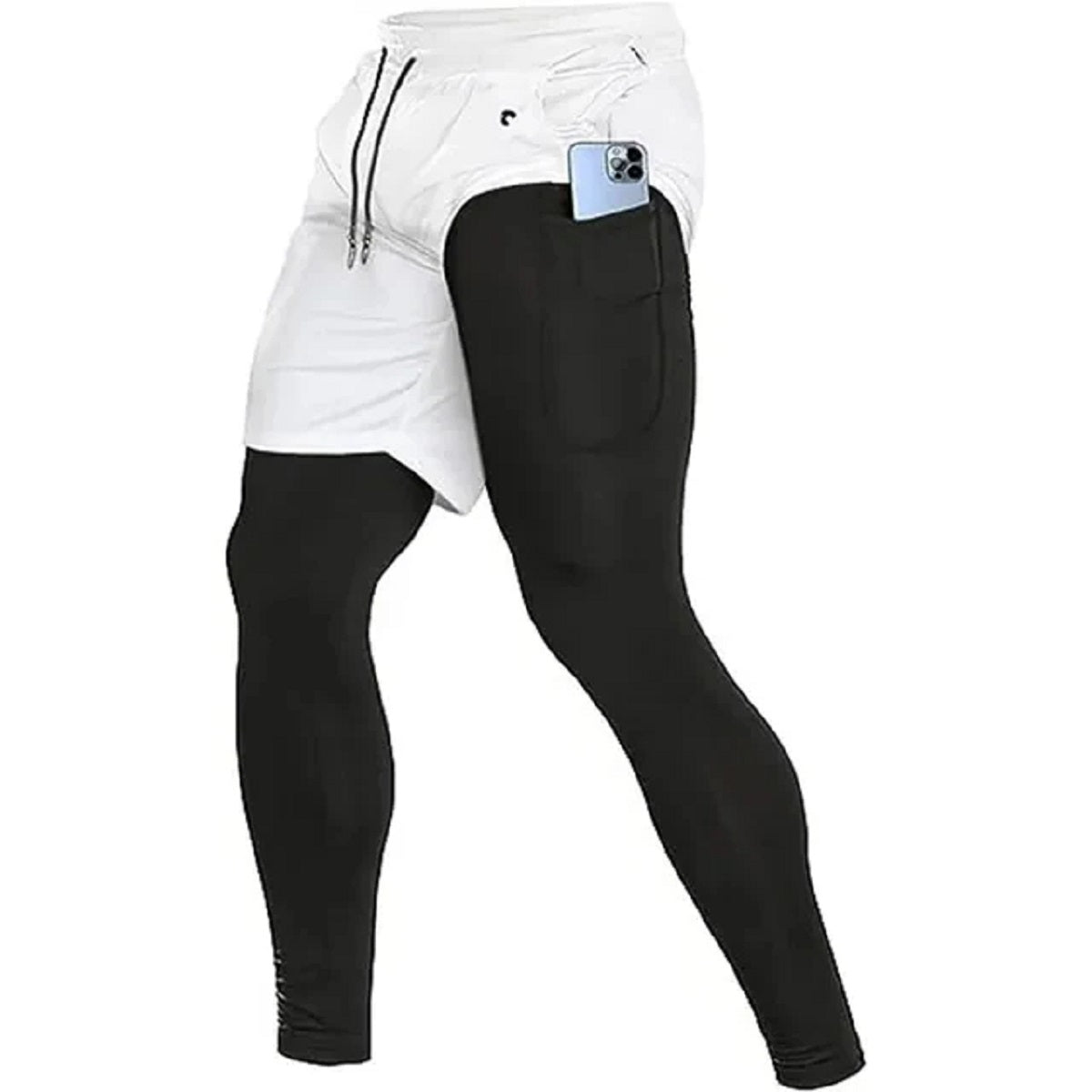 Men's 2-In-34°fompression Running Pants - Double-Layer Gym Joggers