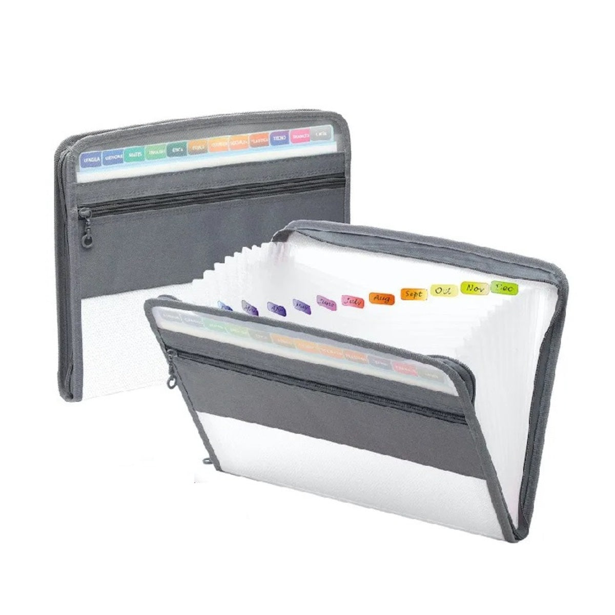 Accordion File Organizer with Safe Zipper