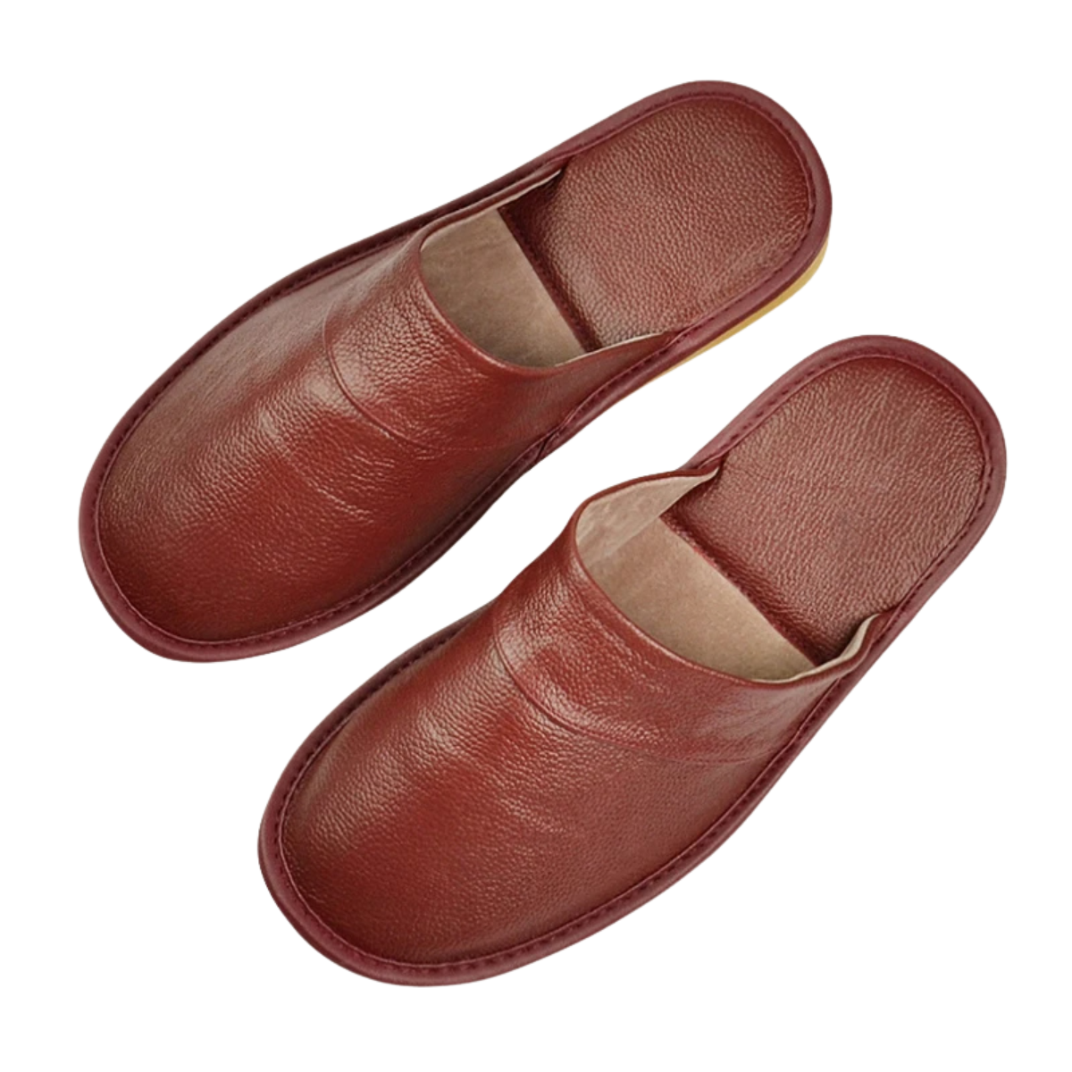 Genuine Leather Linen Slippers Indoor Outdoor for Men and Women Non-Slip Shoes