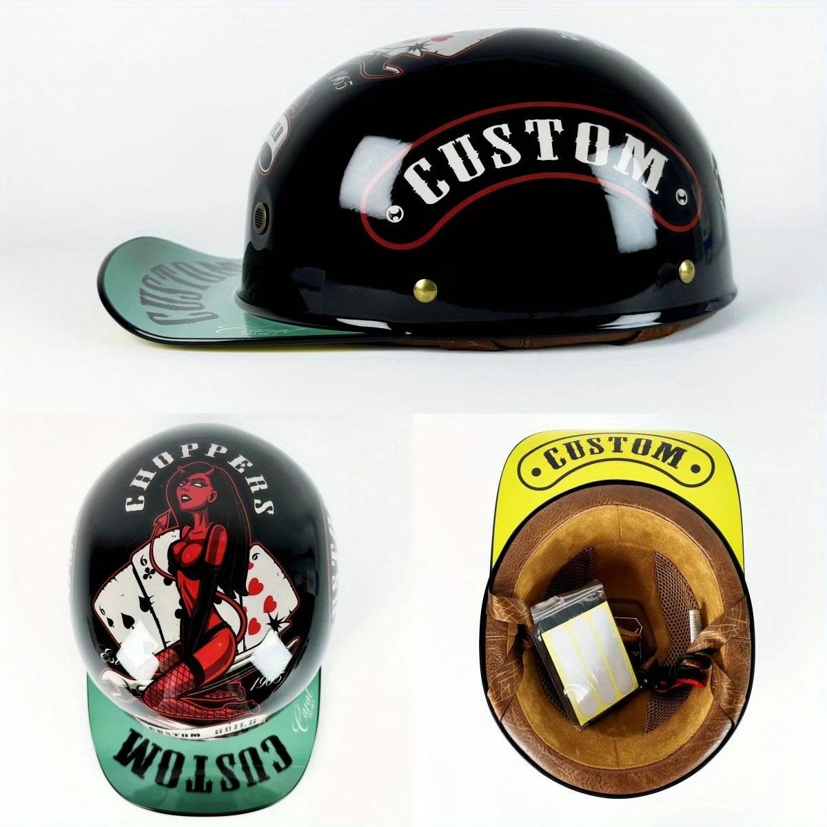 Vintage Retro Half Helmet - Universal Motorcycle and E-Bike Riding Gear
