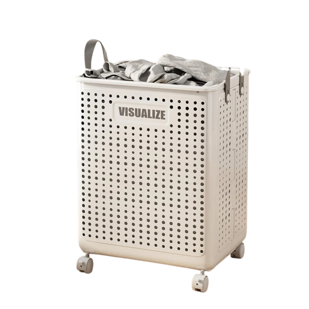 Portable Storage Folding Laundry Basket with Wheels