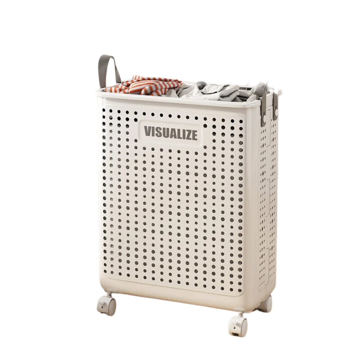 Portable Storage Folding Laundry Basket with Wheels