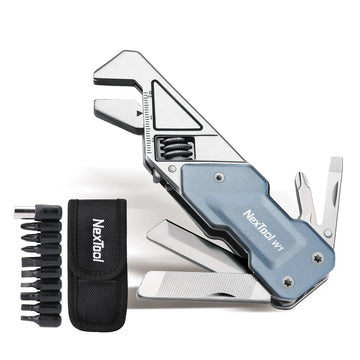 6 in 1 Multi Tool with Adjustable Wrench Pocket Hand Screwdriver Bit Set
