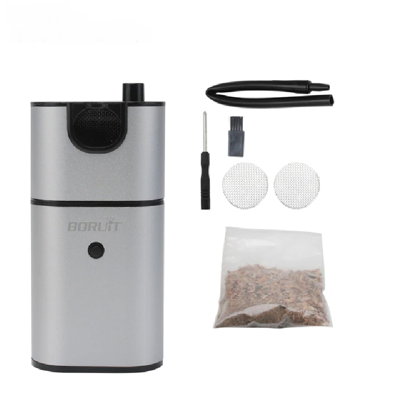 Portable Gun Wood Cocktail Smoker Handheld Food Kitchen