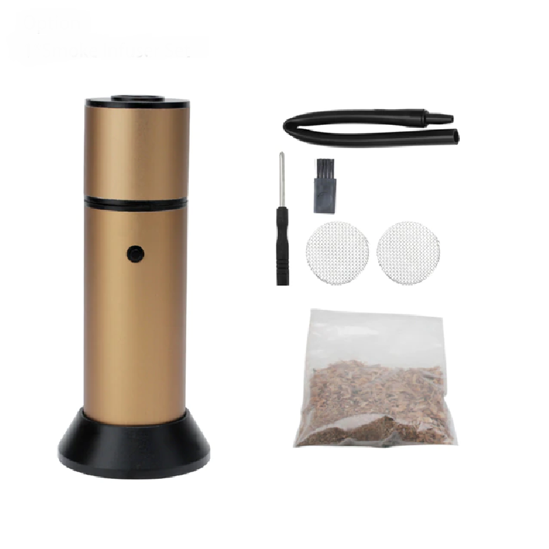 Portable Gun Wood Cocktail Smoker Handheld Food Kitchen
