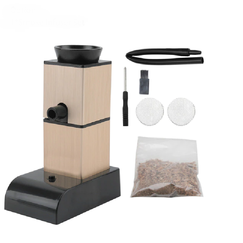 Portable Gun Wood Cocktail Smoker Handheld Food Kitchen