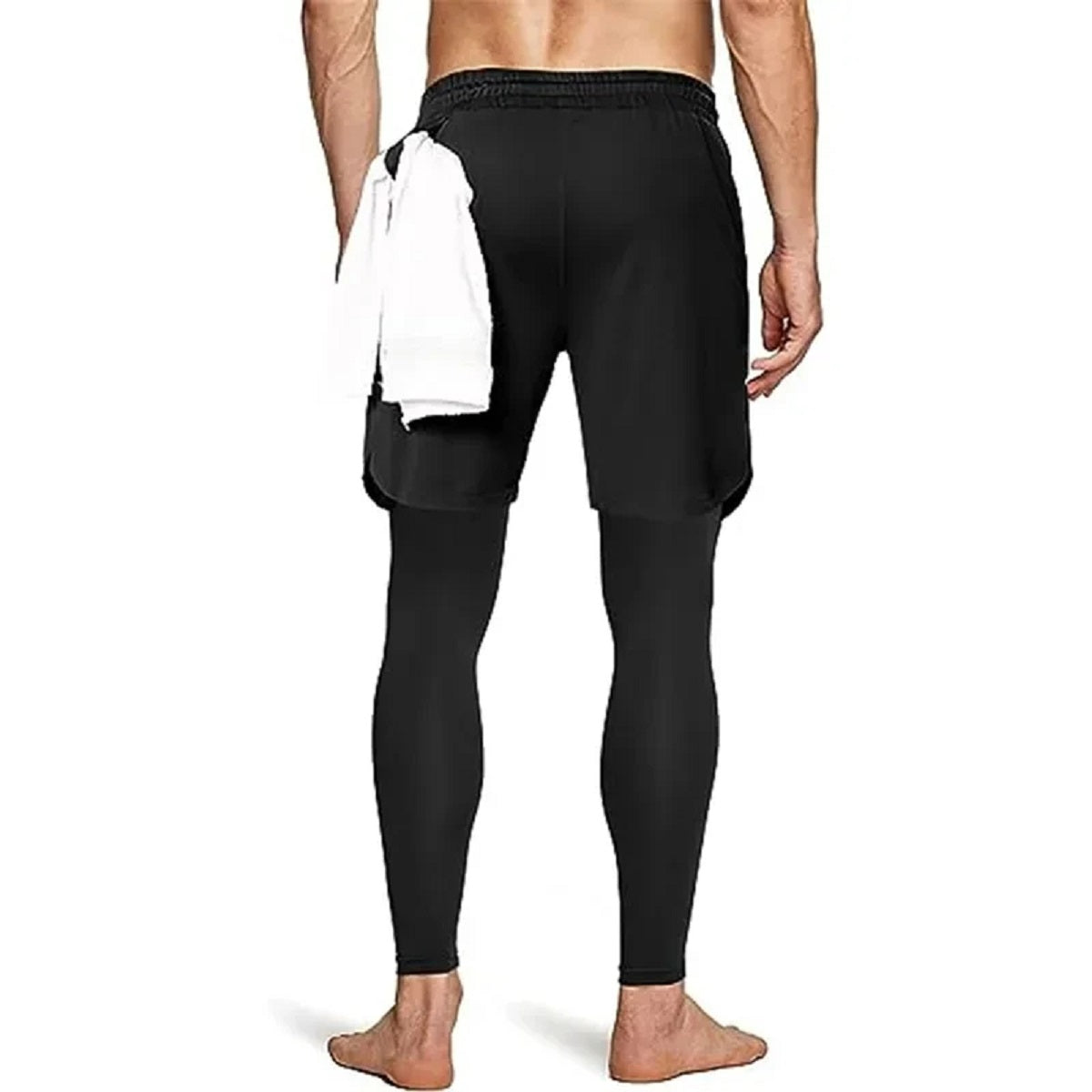 Men's 2-In-34°fompression Running Pants - Double-Layer Gym Joggers