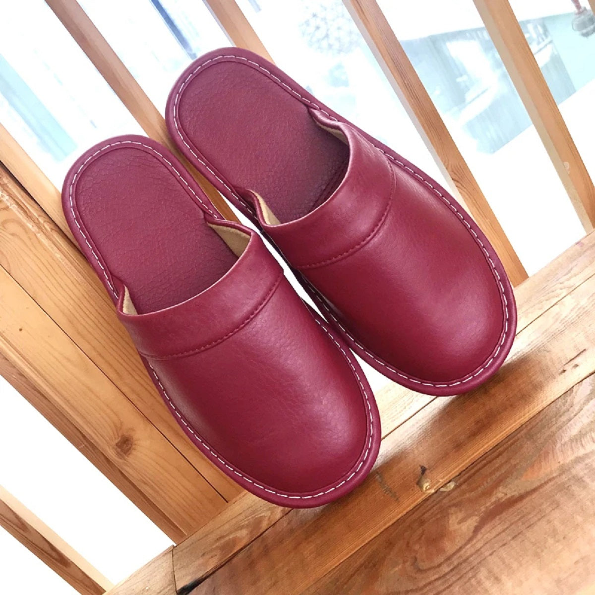 Genuine Leather Linen Slippers Indoor Outdoor for Men and Women Non-Slip Shoes