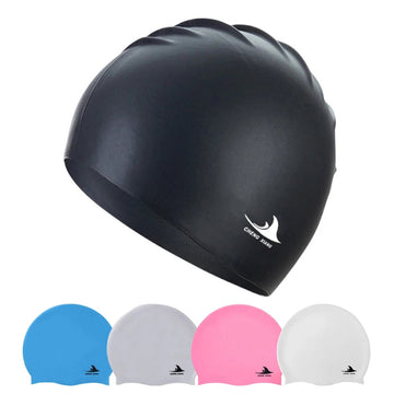 Silicone Swimming Cap - Large Waterproof Long-Hair Friendly Unisex Adult