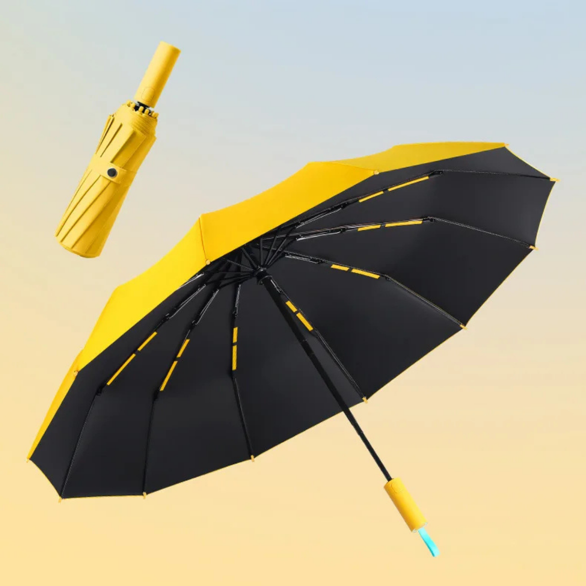 Windproof Automatic Umbrella - 72-Bone Large Folding UV Rain Protection