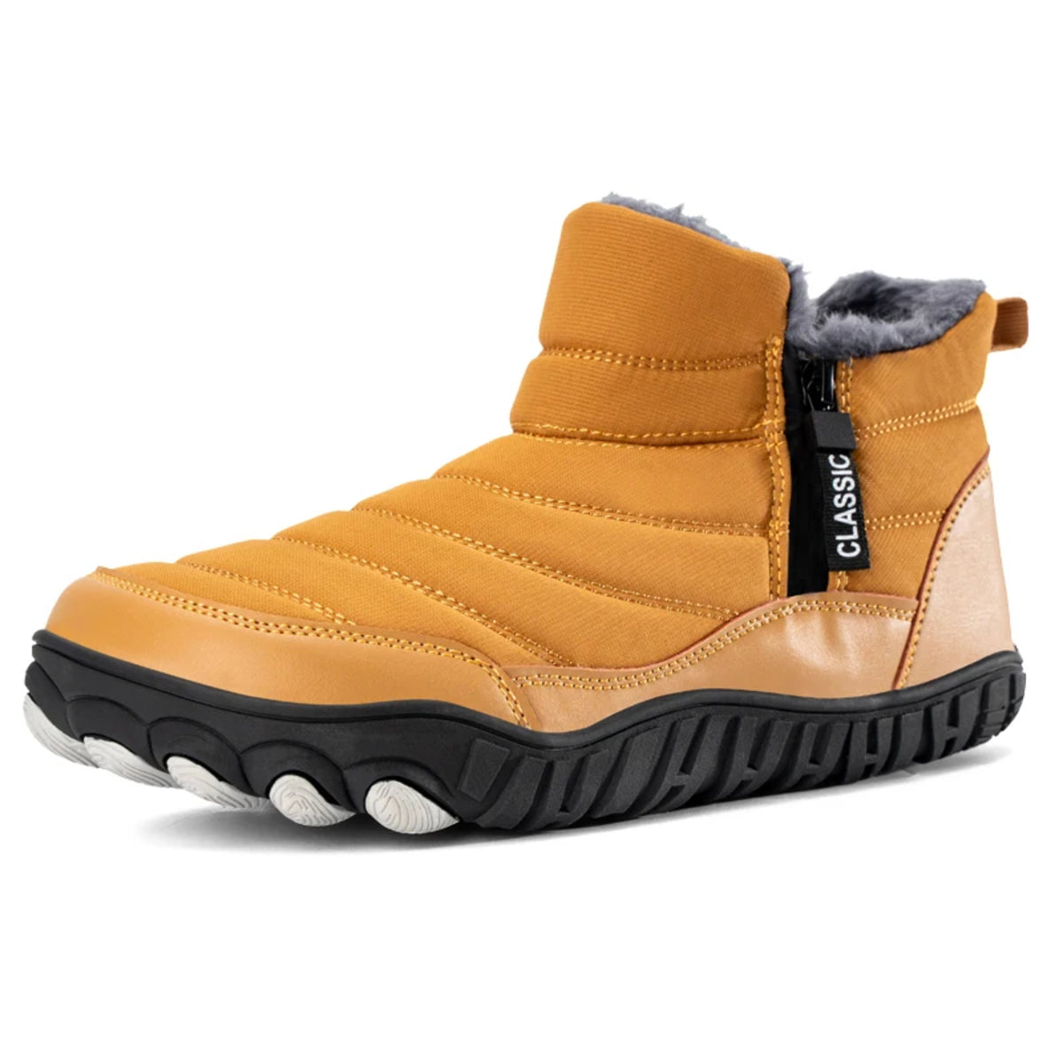 Men's Winter Waterproof Boots - Warm Ankle Snow Shoes with Non-Slip Sole
