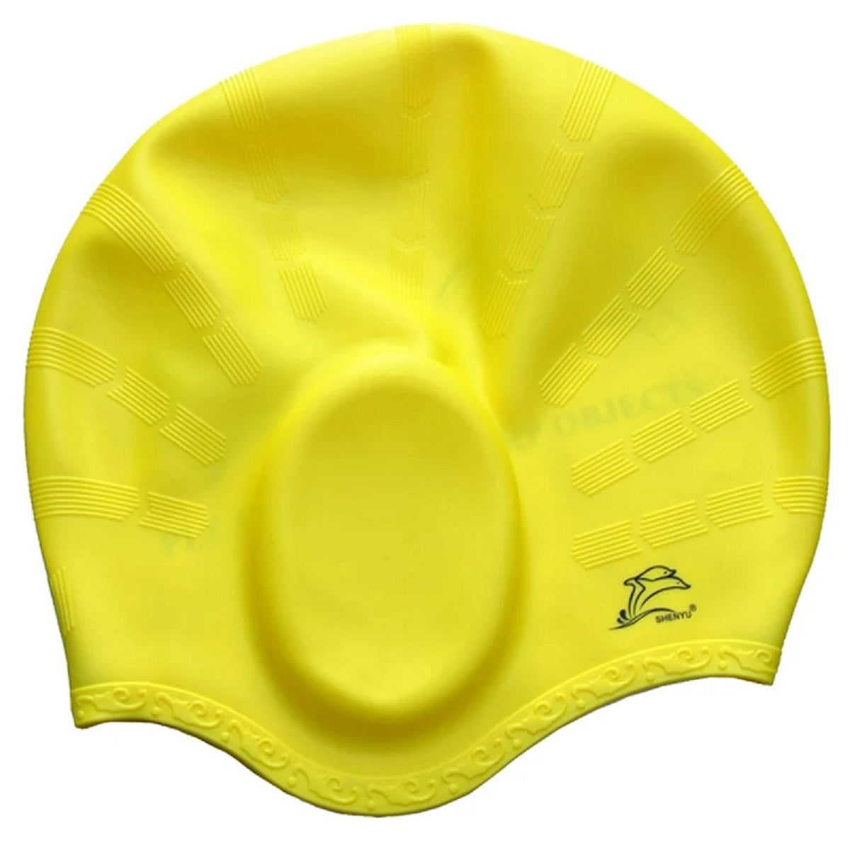 Waterproof Silicone Swim Cap - Non-Slip Pool Cap with Ear Protection