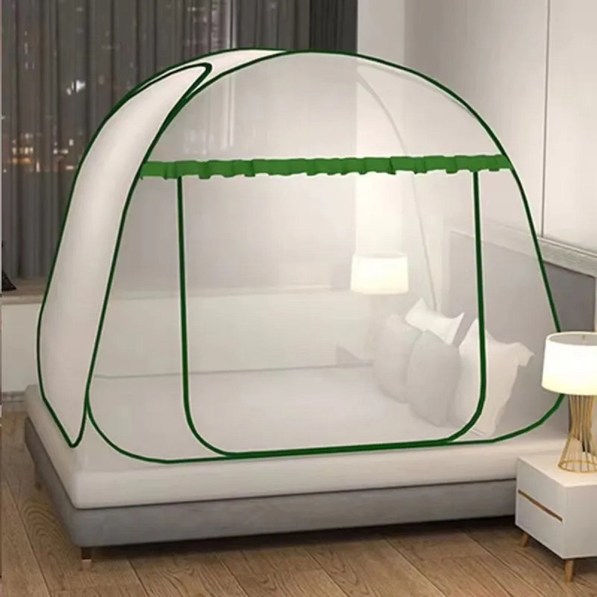 Foldable Yurt Mosquito Net - Portable Bed Canopy for Adults Camping and Home Use